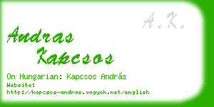 andras kapcsos business card